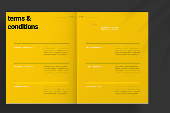 Yellow Proposal Layout in Brochure Templates - product preview 11