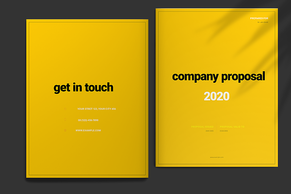Yellow Proposal Layout in Brochure Templates - product preview 12