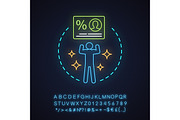 Membership neon light concept icon