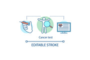 Cancer test concept icon