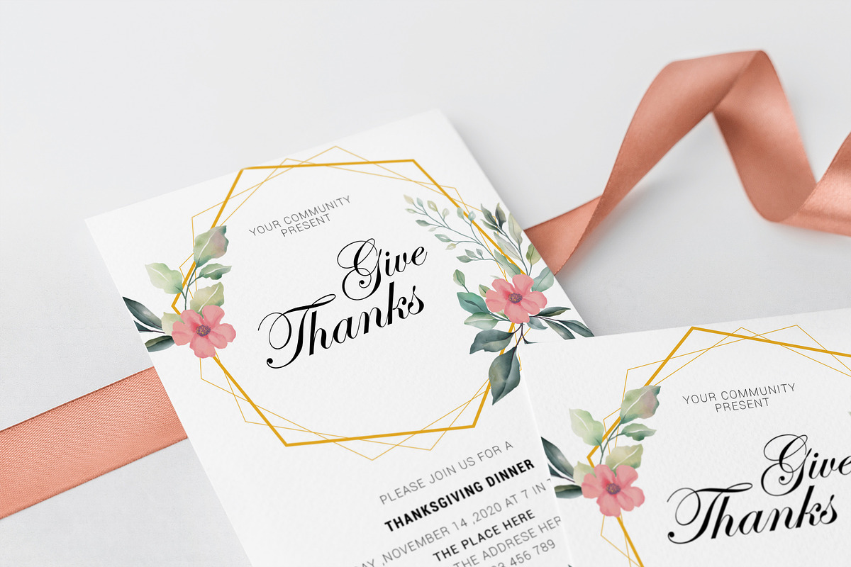 Thanksgiving Invitation Template in Card Templates - product preview 8