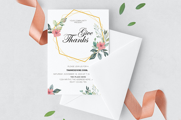 Thanksgiving Invitation Template in Card Templates - product preview 1