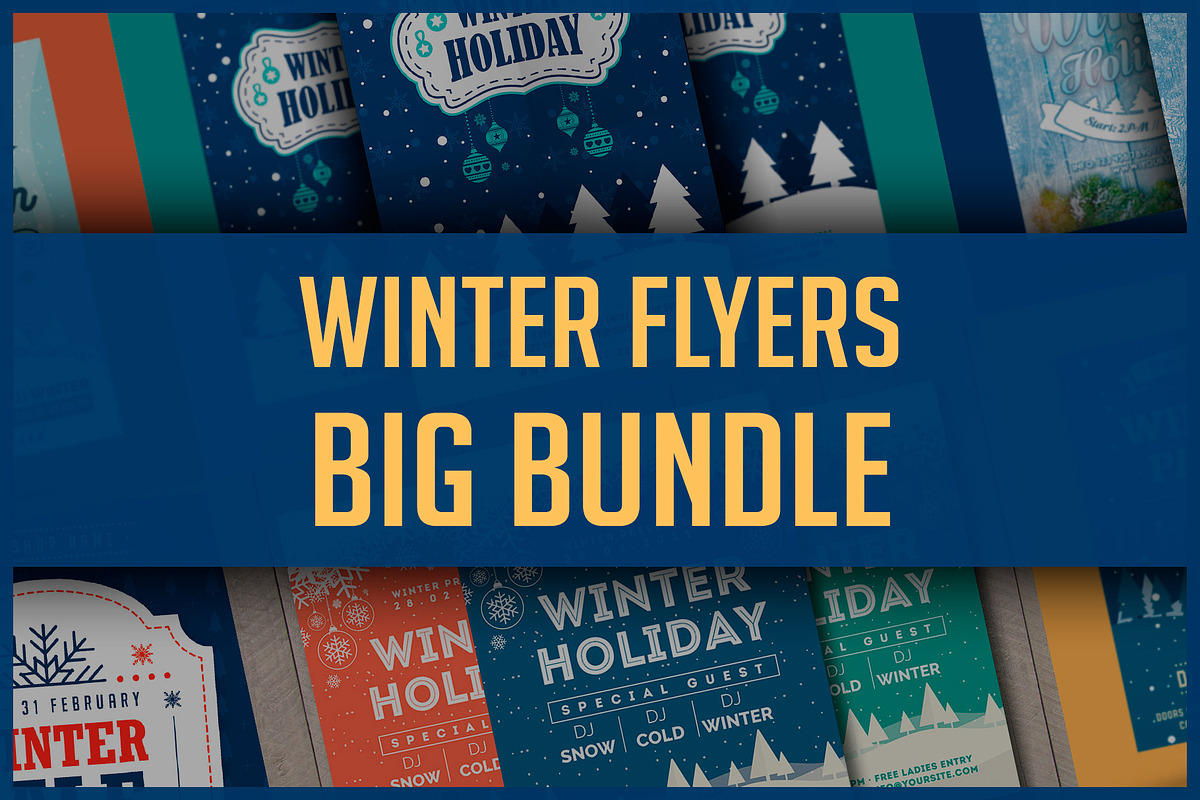 Winter Flyers Big Bundle in Flyer Templates - product preview 8