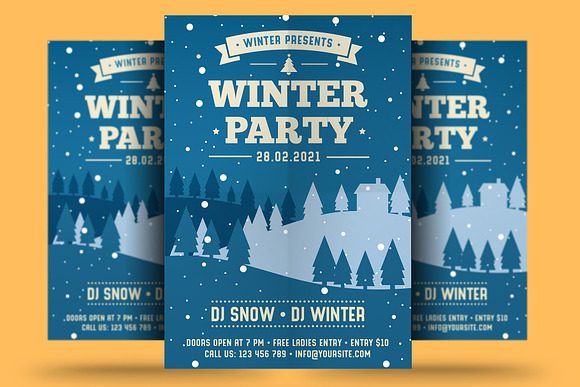Winter Flyers Big Bundle in Flyer Templates - product preview 1