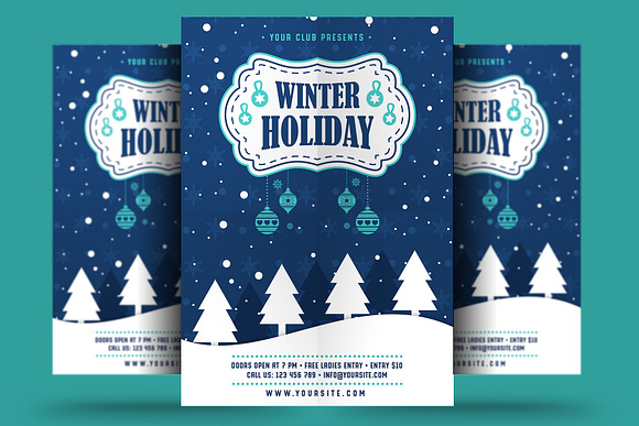 Winter Flyers Big Bundle in Flyer Templates - product preview 2