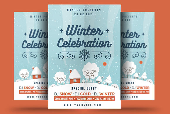 Winter Flyers Big Bundle in Flyer Templates - product preview 3