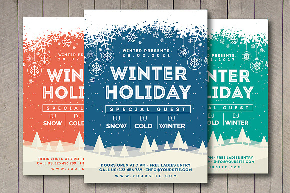 Winter Flyers Big Bundle in Flyer Templates - product preview 5