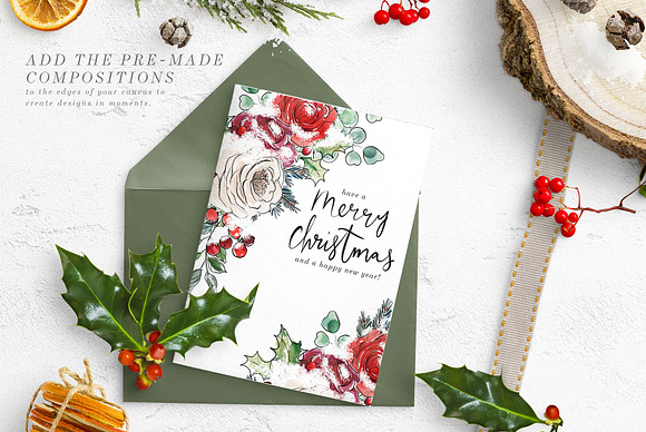Christmas Watercolour and Inky Line in Illustrations - product preview 4