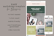 Colorblock Email Template for Blogs