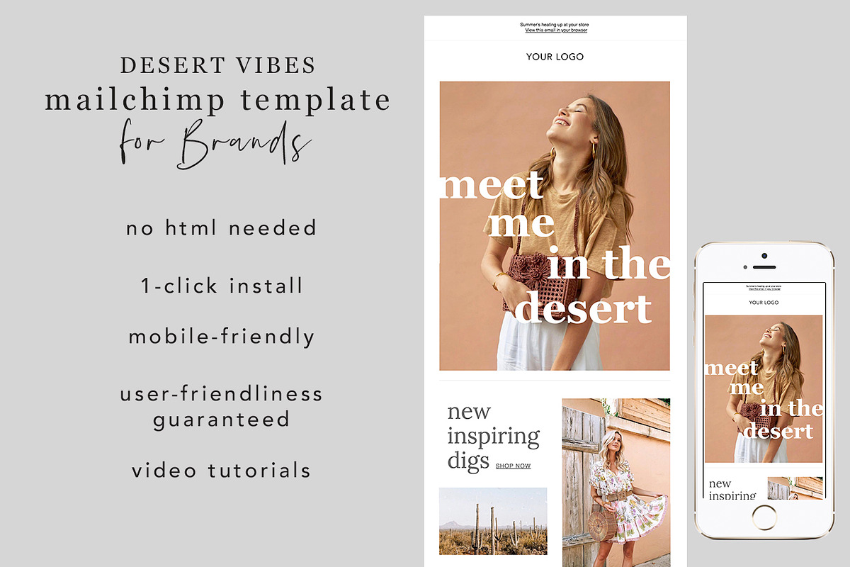 Desert Vibes Email Template in Mailchimp Templates - product preview 8