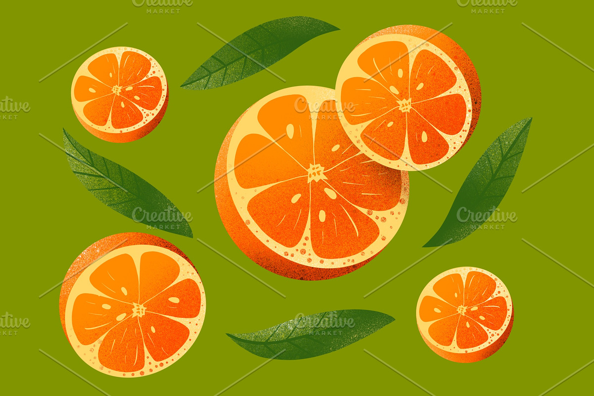 Oranges pattern illustration in Patterns - product preview 8