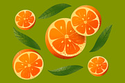 Oranges pattern illustration