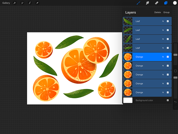 Oranges pattern illustration in Patterns - product preview 2