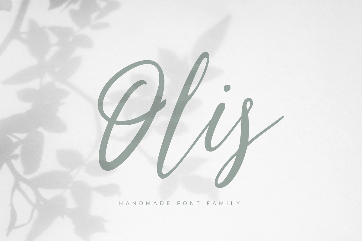 Olis — handmade font family in Script Fonts - product preview 8