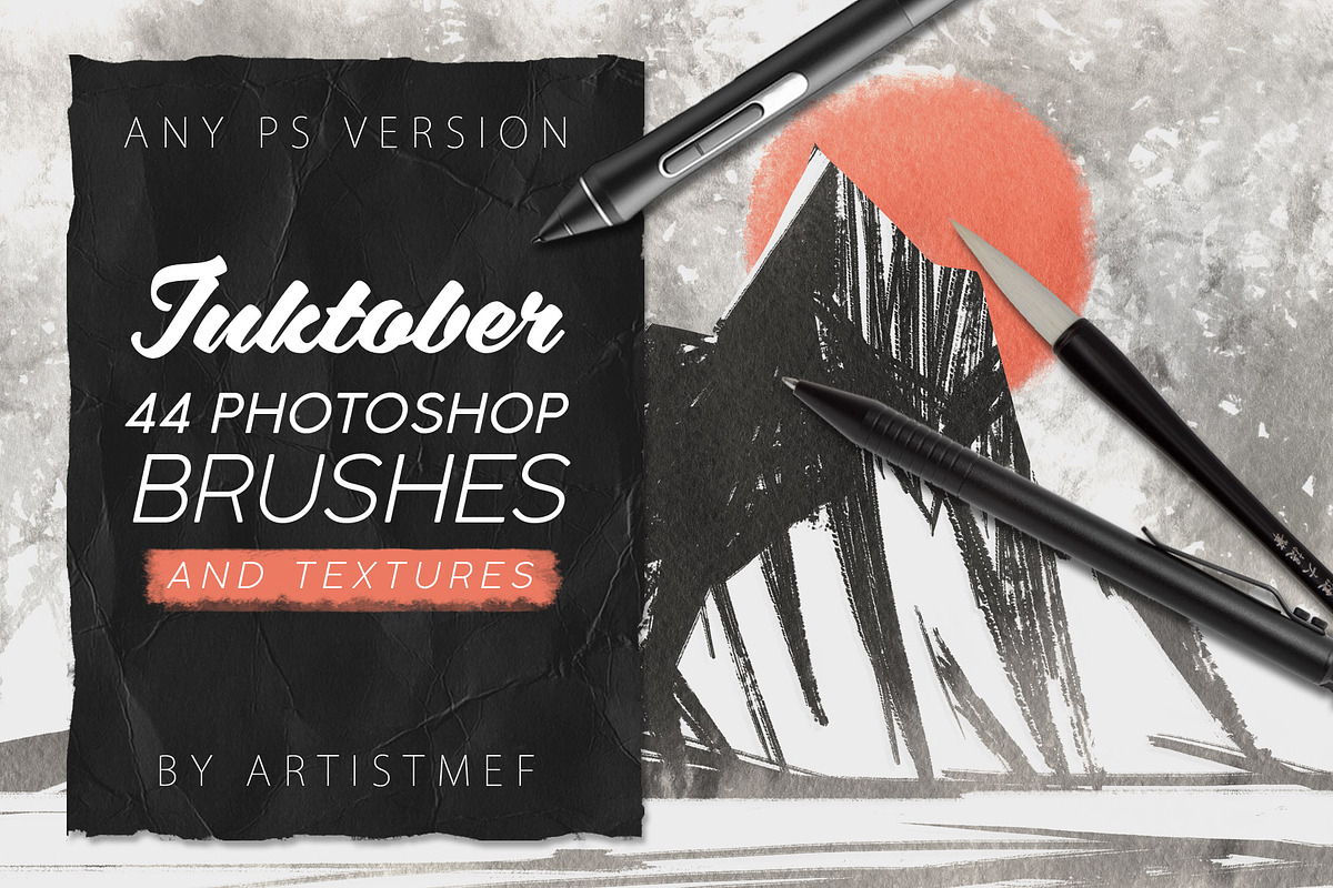 Inktober 2019 Photoshop Brushes in Add-Ons - product preview 8