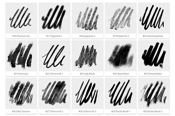 Inktober 2019 Photoshop Brushes in Add-Ons - product preview 2