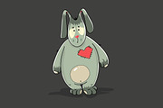 Adorable Valentine plush rabbit
