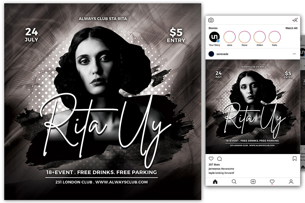 Black and White Club Flyer in Flyer Templates - product preview 8