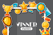 Awards and trophy sticker background