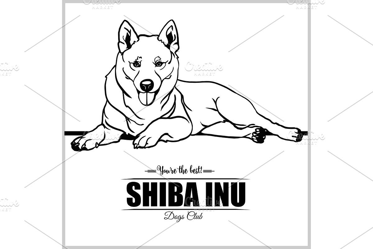 Shiba Inu Dog - vector illustration in Illustrations - product preview 8