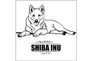Shiba Inu Dog - vector illustration