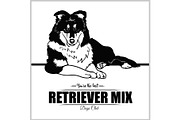 Retriever Mix Dog - vector