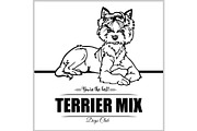 Terrier Mix Dog - vector