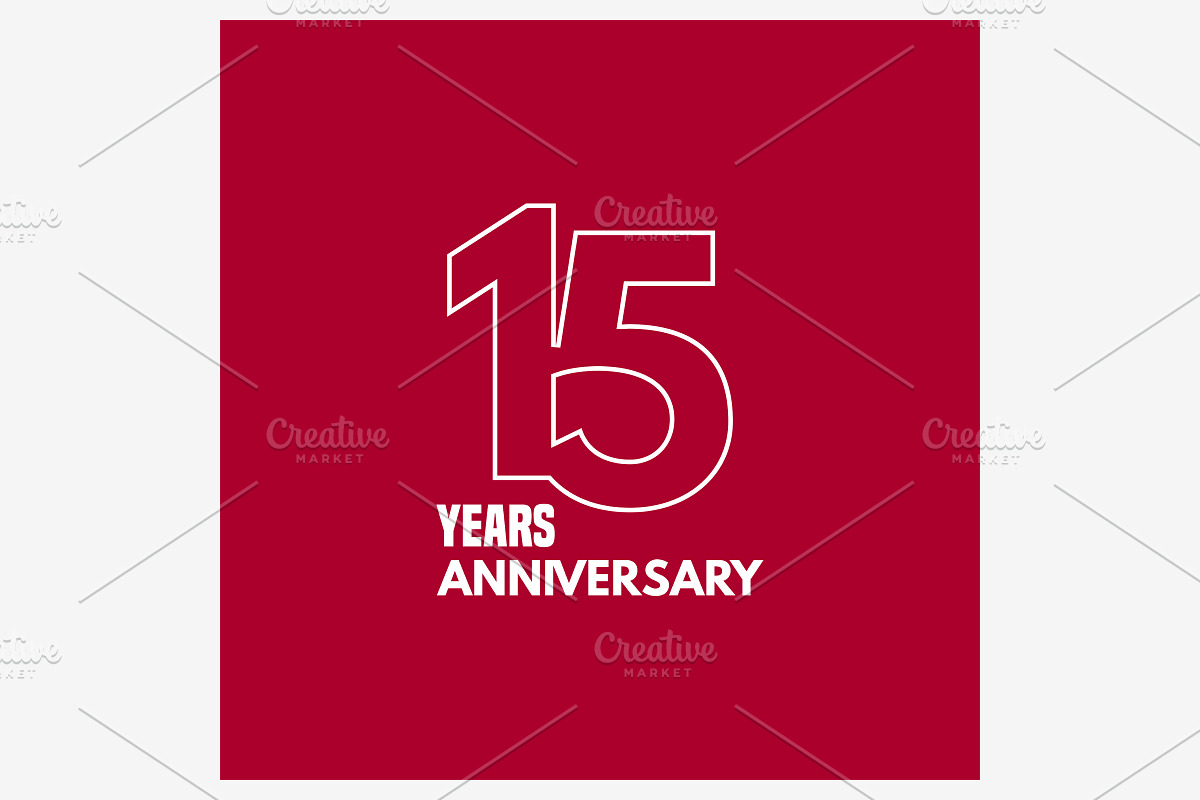 15 years anniversary vector icon in Illustrations - product preview 8