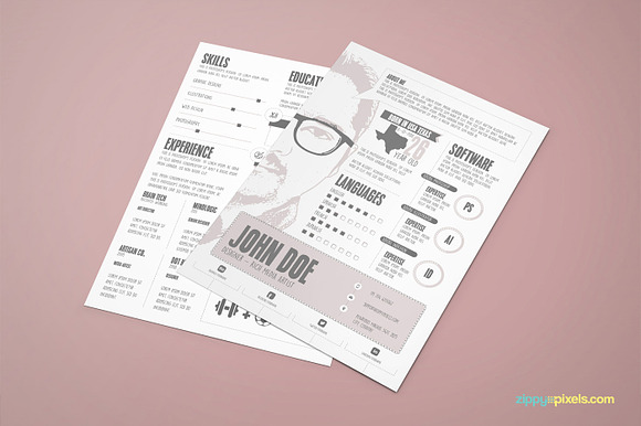Graphic Designer Resume/CV Template in Resume Templates - product preview 2