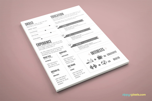 Graphic Designer Resume/CV Template in Resume Templates - product preview 5