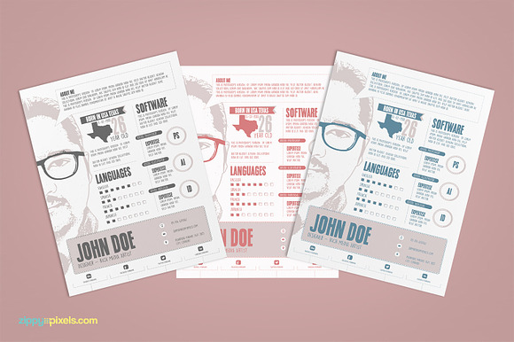 Graphic Designer Resume/CV Template in Resume Templates - product preview 6