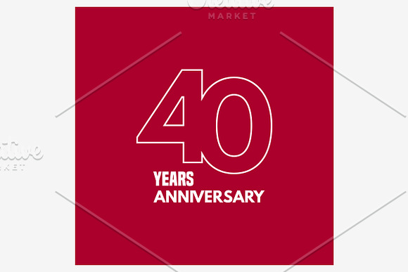 40 years anniversary vector icon in Illustrations - product preview 1