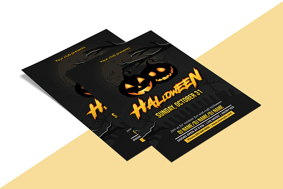 Halloween Party Flyer - V1089 in Flyer Templates - product preview 1