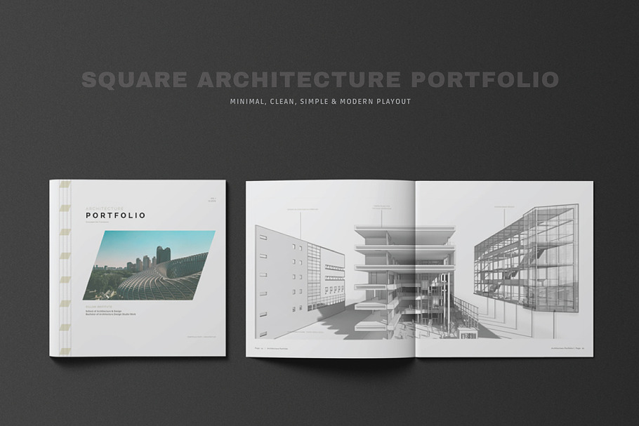 Square Architecture Portfolio in Brochure Templates - product preview 8