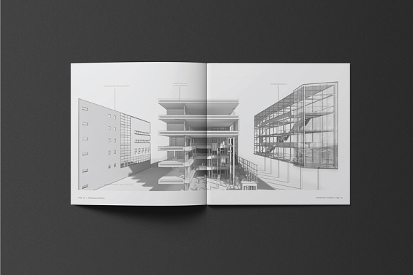 Square Architecture Portfolio in Brochure Templates - product preview 7