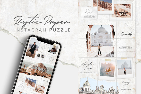 PUZZLE Bundle Instagram - PS & Canva in Instagram Templates - product preview 4