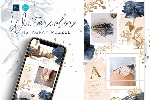 PUZZLE Bundle Instagram - PS & Canva in Instagram Templates - product preview 5