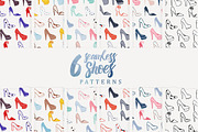 6 Seamless Shoes Pattern