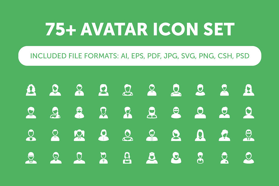 75+ Avatar Icon Set
