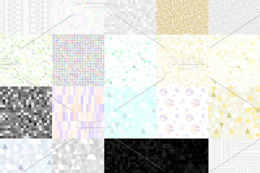 20 Glitter and Geometric patterns