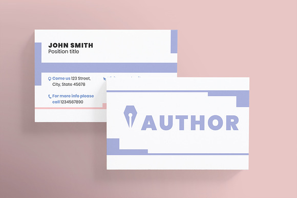 Author Business Card in Business Card Templates - product preview 1