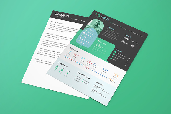 CV/Resume & Cover Letter Template in Letter Templates - product preview 6