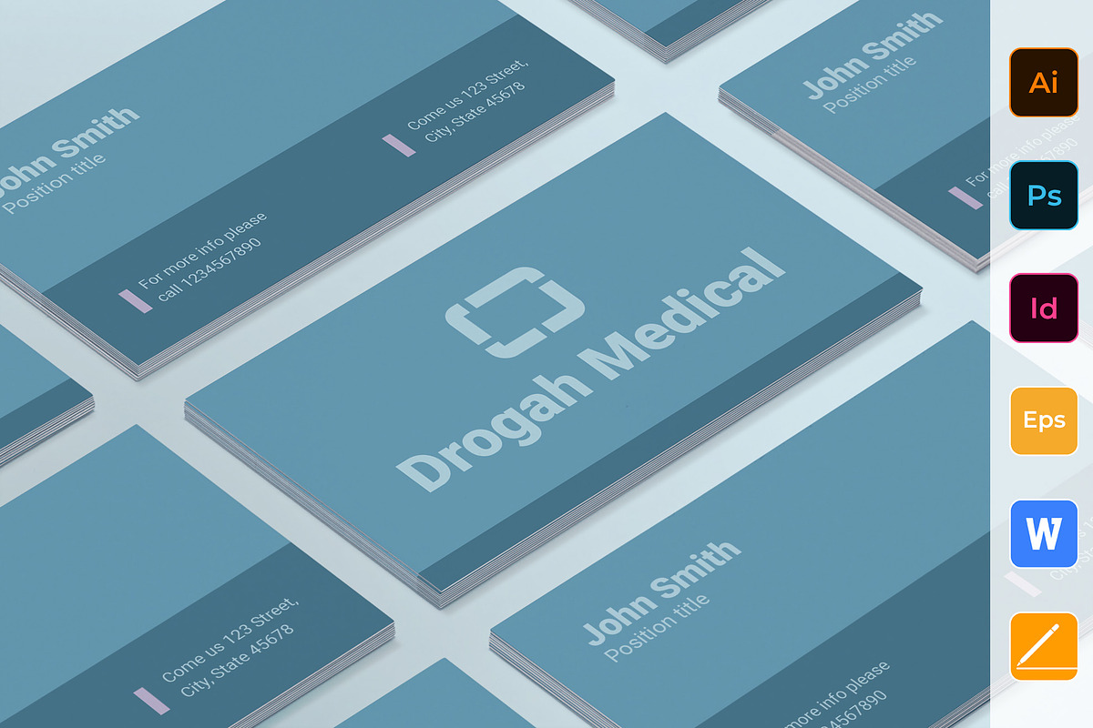 Clinic Business Card in Business Card Templates - product preview 8