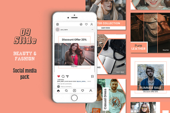 Fashion Social Media Banner in Instagram Templates - product preview 2