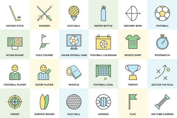 150+ Sports Icon Set in Graphics - product preview 1