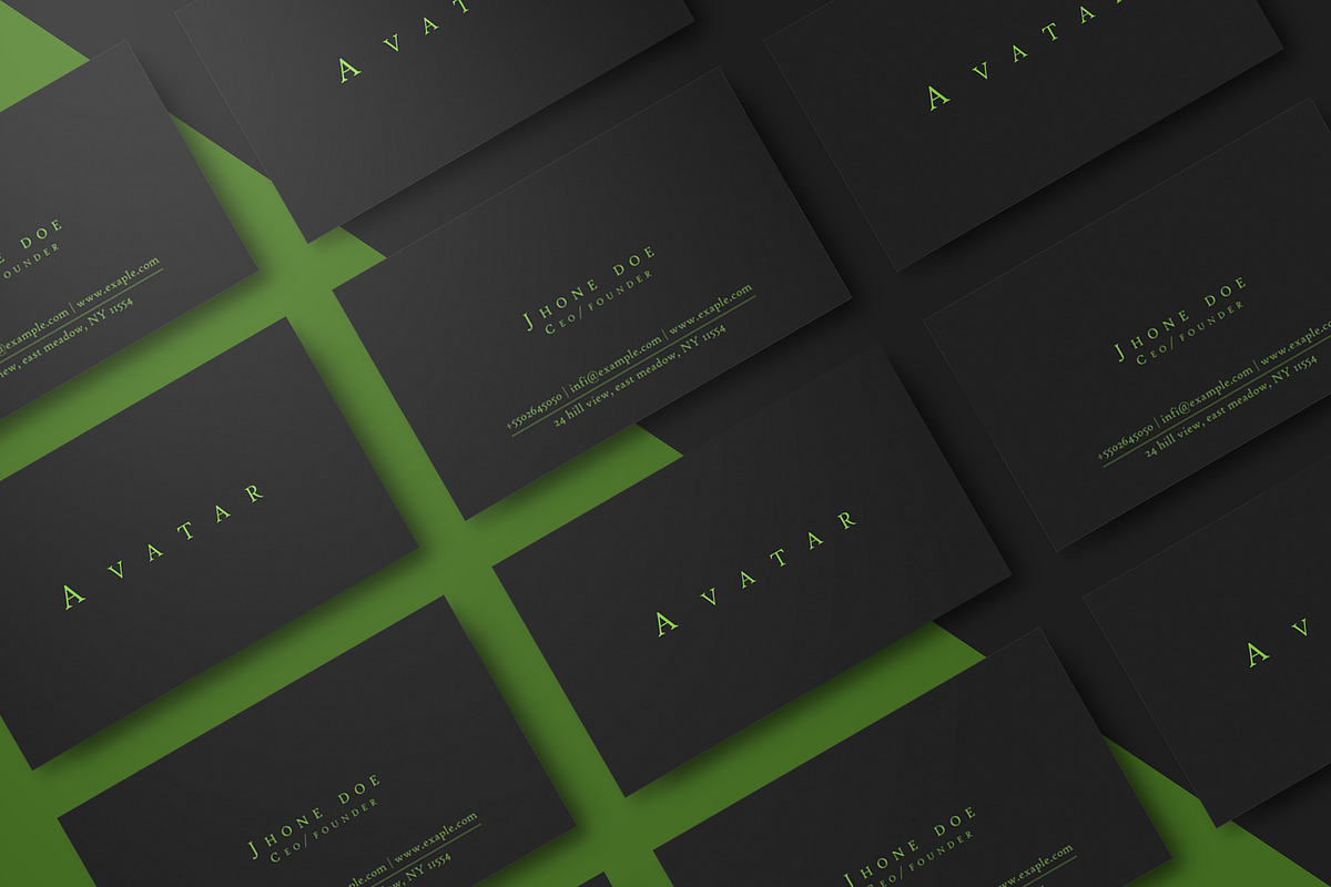Black Business Card in Business Card Templates - product preview 8