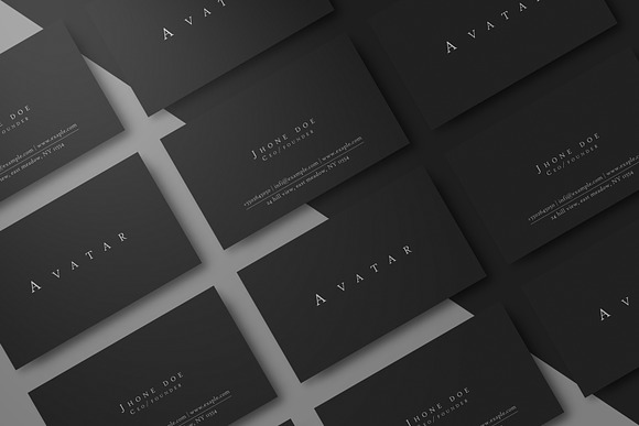 Black Business Card in Business Card Templates - product preview 1
