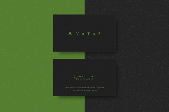 Black Business Card in Business Card Templates - product preview 2