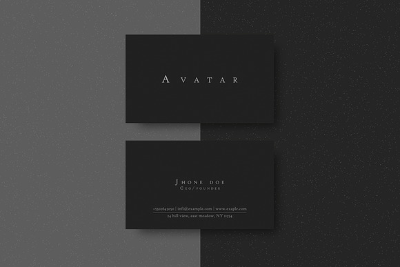Black Business Card in Business Card Templates - product preview 3
