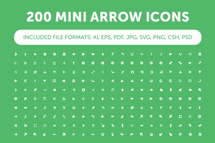 200 Mini Arrow Icons